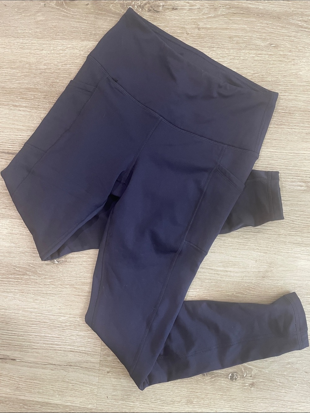90 Degree By Reflex Navy High-Waist Fleece Lined Leggings | Women’s Medium NWOT